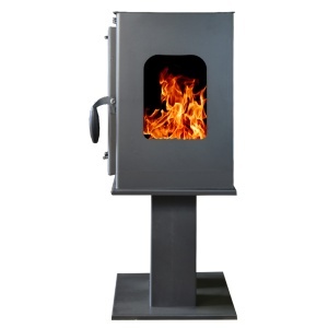 Soba pe lemn Termax Luxora cu picior, 12.2 kW, randament 84.17%, 80 m², Negru - Img 4
