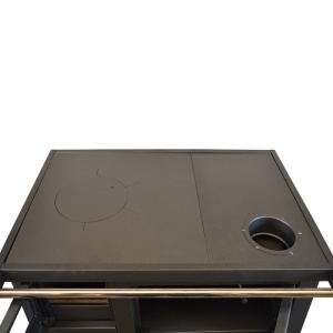 Soba pe lemn Termax Popular, 7.12 kW, evacuare pe dreapta, cuptor integrat, randament 81.27%, 47 m², Antracit - Img 6