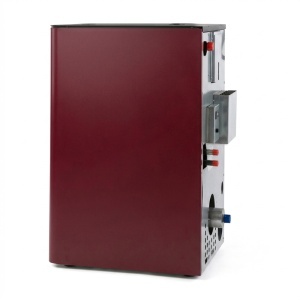 Termosemineu pe peleti Termax Kamin PM 15 kW, 120 mp, buncar peleti 30 kg, volum apa 30 litri, diametru cos fum ⌀80 mm, vas expansiune si pompa recirculare incluse, Bordo - Img 4