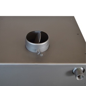 Termosoba pe lemn Termax Codru, 24.43 kW, cuptor integrat, randament 85.10%, 155 m², Antracit - Img 7