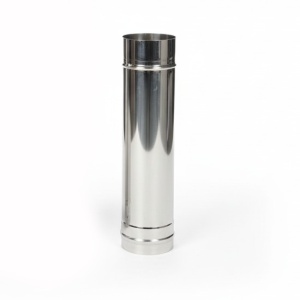 Tub inox pentru cos fum KOPH, lungime 0.5 m, diametru interior 120 mm, simplu perete, neizolat