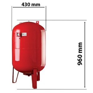Vas expansiune 80 litri MIT cu manometru pentru instalatii de incalzire, Ø 430 mm, 1"