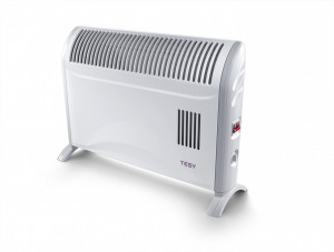 Convector electric de podea Tesy CN 204 ZF, 2000 W, 3 trepte de putere, Termostat de siguranta, Termostat reglabil, Protectie anti-inghet, Alb
