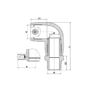 Cot electrofuziune, Ø63 mm x 2I, 90º, PN16