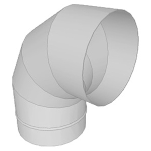 Cot inox SP 90°, ⌀180 mm