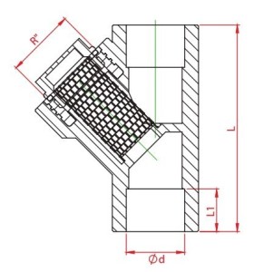 Filtru Y PPR alb, Ø32