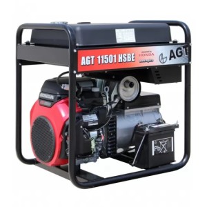 Generator de curent AGT 11501 HSBE, rezervor 45 litri, 11 KVA motor Honda GX630 benzina, Monofazat, Pornire Electrica, 3000 RPM