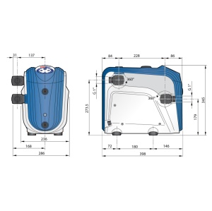 Hidrofor Pedrollo DG BLU3, cu electropompa automorsanta, 750 W, 110 l/m, 50 m - Img 6