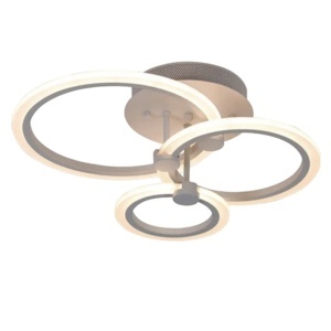 Lustra LED, Alb, 3 cercuri cu telecomanda WIFI 2.4G, lumina/rece/calda/neutra intensitate reglabila