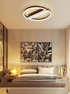 Lustra LED Rotund, Maro, cu telecomanda, 52 cm, WIFI 2.4G, lumina/rece/calda/neutra intensitate reglabila - Img 2