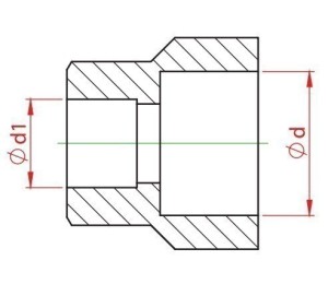 Mufa redusa teava PPR alb, Ø75 - Ø63 mm, PN25
