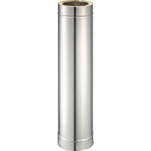 Pachet 4 bucati tub inox izolat pentru cos fum KOPH, cu perete dublu, lungime 1 m, diametru interior 100 mm, model P1 - Img 2