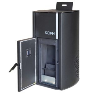 Pachet economic - Centrala cu peleti KOPH PM 30 kW, 200 mp, buncar peleti 30 kg, diametru cos fum ⌀80 mm, pompa recirculare si vas expansiune incorporate + Termostat ambiental KOPH 303RF + Aspirator cenusa 1000W + Cos fum inox de interior ⌀80 mm - Img 5