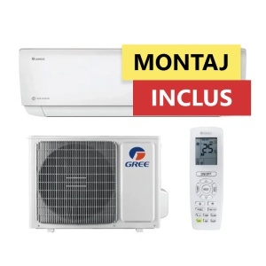 Pachet Montaj Inclus - Aparat aer conditionat Gree Bora A4 Silver 12000 BTU, GWH12AABXB-K6DNA4A , Incalzire si Racire, Clasa A++, Wi-Fi (valabil pentru NEAMT, IASI si BARLAD)
