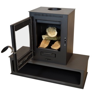 Pachet soba pe lemn Termax Mina, 9.47 kW, randament 84.32%, 60 m², spatiu depozitare lemne, Negru, set accesorii si aspirator cenusa - Img 4