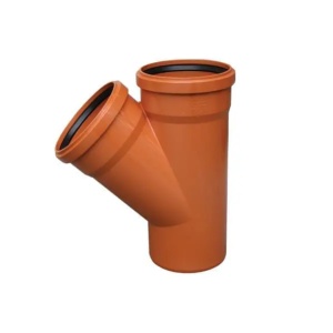 Ramificatie PVC, cu inel, Ø 110/110 mm, unghi 45°