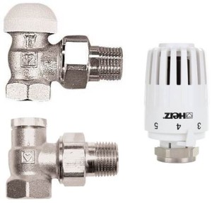 Robinet + cap termostatic + retur 1/2" ProjectM 28 x 1,5, HERZ V772403, pentru radiatoare - Img 1