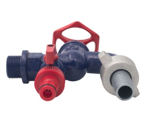 Robinet fonta dublu serviciu cu doua iesiri 3/4", Everpro, ION-RA34D - Img 2