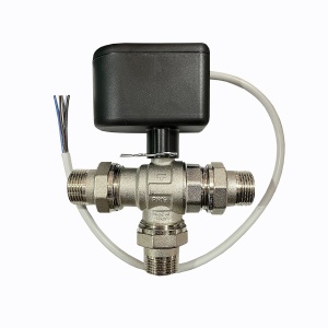 Robinet motorizat 3 cai cu deviator filet 1", Tiemme