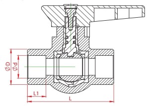Robinet PPR alb, Ø40