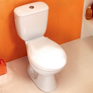 Set vas WC Cersanit K08-029-EX1, President, evacuare verticala, cu rezervor si capac inclus, Alb - Img 3
