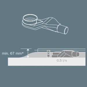 Sifon orizontal TECE DrainLine extra-plat pentru rigola dus, evacuare laterala DN 40, 0.5 l/s, 650004 - Img 4