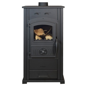 Soba pe lemn Termax Bunica, 8.45 kW, randament 80.36%, 55 m², Bordo - Img 4
