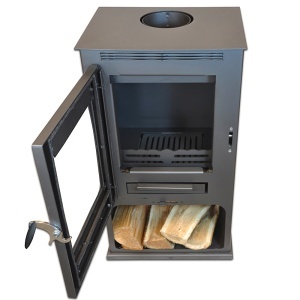 Soba pe lemn Termax Elan, 9.47 kW, randament 84.32%, 60 m², spatiu depozitare lemne, Antracit - Img 3