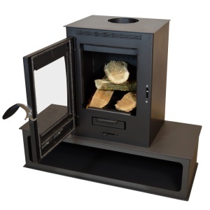 Soba pe lemn Termax Mina, 9.47 kW, randament 84.32%, 60 m², spatiu depozitare lemne, Negru - Img 3