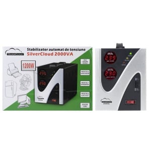 Stabilizator de tensiune SilverCloud 2000VA 1200W 9.1 A iesire 230V ± 10% - Img 2