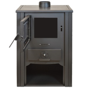 Termosemineu pe lemn Termax Decebal, 11.52 kW, randament 85.59%, 75 m², Bordo - Img 4