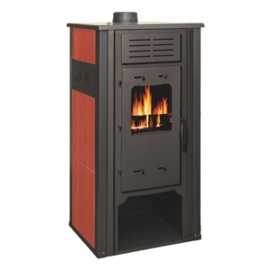 Termosemineu Termax Hydra, 6.5 kW, randament 75.5%, 43 m², spatiu depozitare lemne, Rosu - Img 2