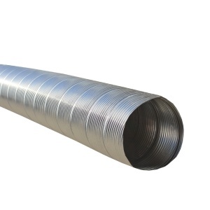 Tub flexibil inox cos fum, diametru interior 130 mm, simplu perete, neizolat