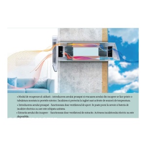 Ventilator cu recuperator de caldura, cu telecomanda, Breezy 160-E Smart - Img 2