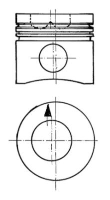 Piston (diametru 105mm, STD; TD226B-3; TD226B-4; TD226B-6) DEUTZ; FENDT FENDT 300, 500, 600; DEUTZ FAHR AGROSTAR / AGROSTAR DX; RENAULT TX BF4M1012-TD226B-6 01.69-