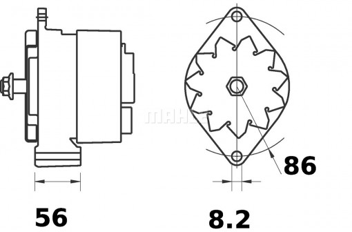 Alternator (14V, 120A) JOHN DEERE 6000 4039TL006-6068T 1992-1997