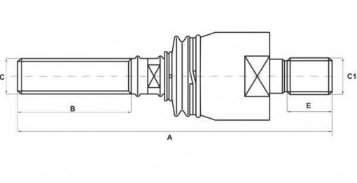 Bara directie (235mm 80mm M28mmx1,5mm 35mm M24x1,5mm) JOHN DEERE 6800, 6810, 6900, 6910, 6920