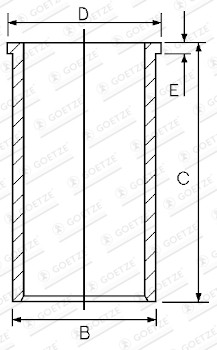 Camasa cilindru (91,49mm) ALLIS CHALMERS 5000; CATERPILLAR T30, T30B, T40, T40B, T45B, T50, T50B, T60, T60B, V30, V40E, V60, VC60E; CLARK C60, C70, C80, CY40, CY60; COMPAIR WR85; CONVEYANCER 4