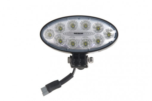 Lampa de lucru (LED, 12/24V, 40W, 4000lm, numar elemente LED: 10, lungime: 176mm, inaltime: 87mm, adancime: 86mm, cu conector Deutsch; cu sarma de 0,5 m; unghi de distributie a luminii 60 grade)