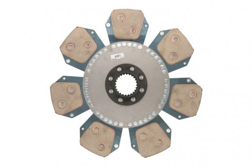 Disc ambreiaj ceramica (; 7) DEUTZ FAHR AGROSUN, AGROTRAC; HUERLIMANN H; LAMBORGHINI 1000, 900, R; SAME GALAXY, HERCULES, JAGUAR, LASER, LEOPARD, TAURUS, TRIDENT 100.6PA-105.6PT