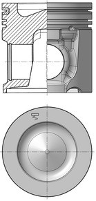 Piston (diametru 108mm, STD) ATLAS 1000, COPCO XAHS; CLAAS ATLES; DEUTZ FAHR AGROTRON, M; RENAULT ATLES; SAME IRON; SANY YZ BF4M1013-BF6M1013FC