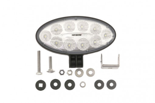 Lampa de lucru (LED, 12/24V, 35W, 3000lm, numar elemente LED: 10, lungime: 176mm, inaltime: 87mm, adancime: 86mm, carcasa din aliaj; cu conector Deutsch; unghi de distributie a luminii 60 grade)