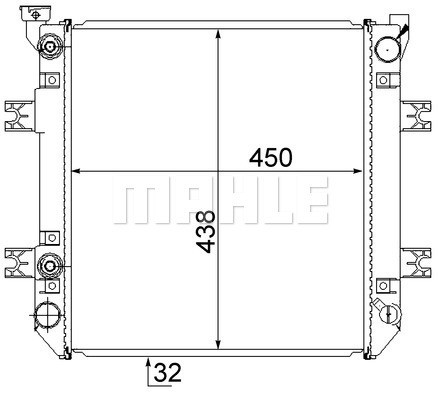 Radiator motor (fara cadru) NISSAN D02 H25