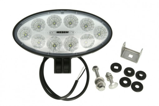 Lampa de lucru (LED, 12/24V, 35W, 3000lm, numar elemente LED: 10, lungime: 176mm, inaltime: 87mm, adancime: 86mm, carcasa din aliaj; sarma de 0,5 m; unghi de distributie a luminii 60 grade)