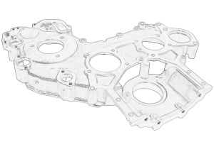 Carcasa distributie URSUS 10014 H, 11024, 3702, 4022, 4024, 5044, 7014 H, 7524, 8014 H, 9014 H, 9024, 360, 380, 380 M, 6024; ARMATRAC 1104, 854 LUX; ATLAS QAS 60, QAS 80; BASAK 2080, 2090, 2100