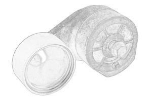 Intinzator curea transmisie 1104D-E44T; 1104D-E44TA; 1106C-E66TA; 1106D-E66TA CATERPILLAR 12K, 140, 140M, 150, 160, 160K, 160M, 320D2, 322C, 322CL, 324D, 324DL, 324DMHPU, 324E, 325C, 325CL