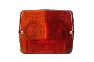 Lampa spate Stanga (P21/5W/P21W, 12/24V, portocaliu/rosu, cu indicator, cu lumini frana, lumini parcare/pozitie)