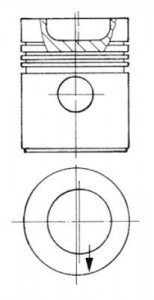 Piston (diametru 101,054mm, +0.10,00) PERKINS ALLIS CHALMERS 800, TL; CLAAS DOMINATOR; HANOMAG 20; JCB 800; LANDINI 8000, TL; MASSEY FERGUSON 10, 100 4.248-F4L913 - Img 2