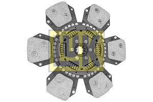 Disc ambreiaj ceramica potrivit JOHN DEERE 1641, 2040S, 2140, 2140DT, 2141, 2251, 2251N, 2351, 2355N, 2541, 2555, 2650, 2650F, 2651, 2750 2WD, 2750 4WD, 2755 (327mm, numar adaptori: 6)