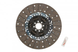 Disc ambreiaj organic potrivit CLAAS 310 C; JOHN DEERE 3200 A, 3200 AX, 3210 A, 3210 X, 3300, 3300 A, 3300 AX, 3300 X; RENAULT 85, 85 X, 330, 330 2WD, 330 4WD, 335 (310mm profil complet) - Img 2